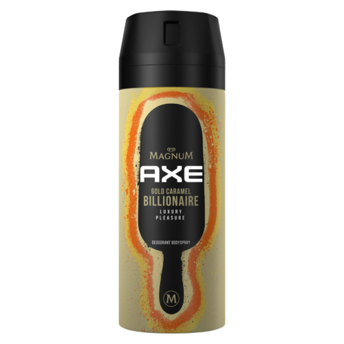 AXE DEO BODY SPRAY 150ML MAGNUM GOLD  CARAMEL BILLIONAIRE: