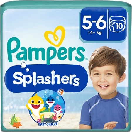 PAMPERS SPLASHERS 10 PC. N?5-6 (14+ KG):